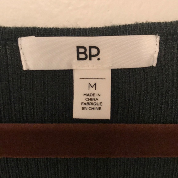 BRAND NEW BP thin V-neck Sweater Timber Green - Picture 6 of 6